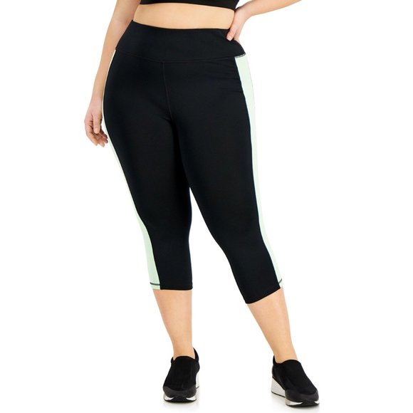ID Ideology Women Colorblocked Active Capri Legging Pants Plus 1X | 2X | 3X | 4X - Picture 2 of 9